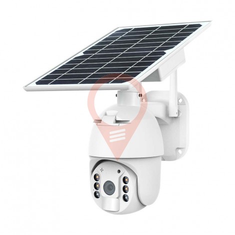 HD Smart Solar Energy PTZ Camera with Sensor White Body