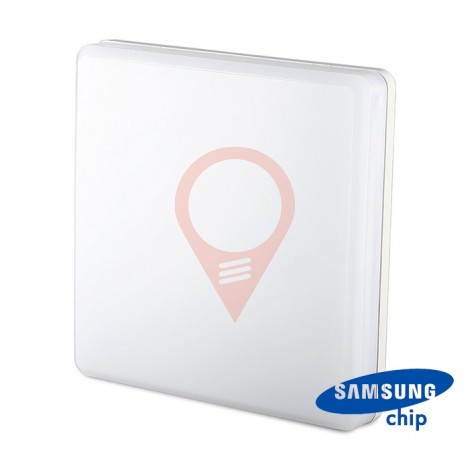 15W LED Плафон SAMSUNG Чип Frameless Квадрат 6400K IP44 100lm/W