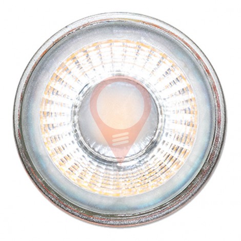 LED Крушка - 5W GU10 Стъклена с лещи бяла светлина Блистер