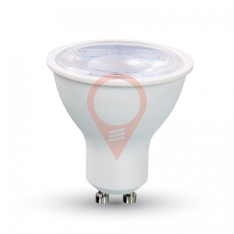 LED Крушка - 8W GU10 Бяла Пластик, Топло бяла
