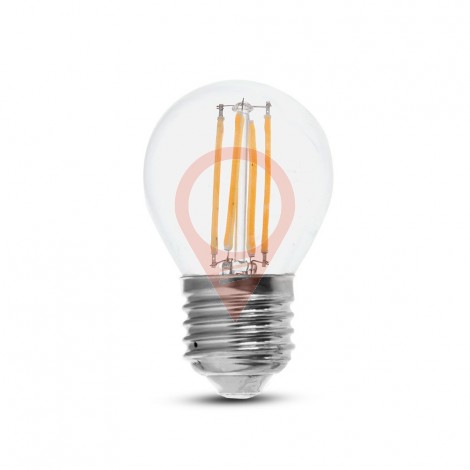 LED Крушка 6W Filament E27 G45 6400К 130lm/W