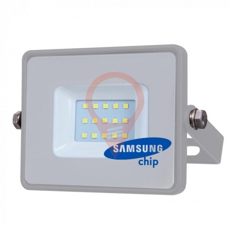 10W LED Прожектор SMD  SAMSUNG ЧИП Сиво Тяло Топло бяла светлина 