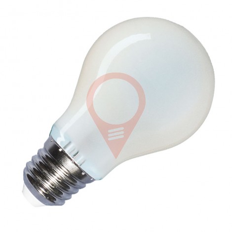 LED Крушка - 6W Винтидж Мат E27 A60 Бяла светлина
