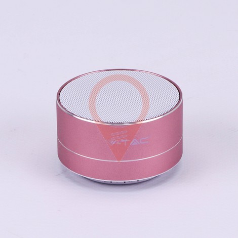 Bluetooth Колона Метална + TF Слот - 400mah Розова 