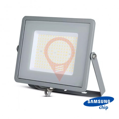 100W LED Прожектор SAMSUNG Чип SMD SLIM Сиво Тяло 6400К 120lm/W
