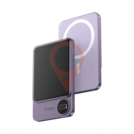 5000mAh 9mm Wireless Magnetic Power Bank Purple