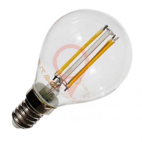 LED Крушка - 4W E14 P45 Студено бяла светлина Винтидж