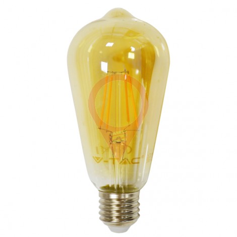 LED Тип Крушка - 4W Винтидж E27 Топло бяла светлина, Димираща