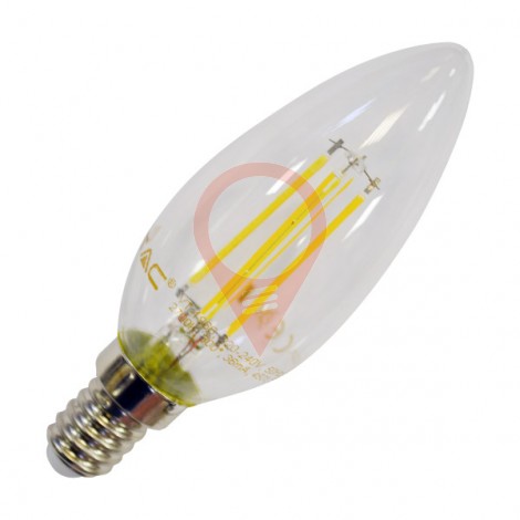 LED Тип Свещ Крушка - 4W Винтидж E14 Неутрално бяла светлина