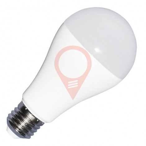 LED Крушка - 9W E27 A60 Термо Пластик DC 24V Бяла Светлина 