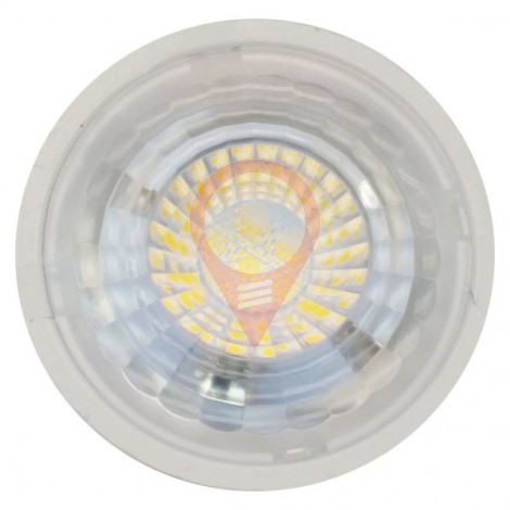 LED Крушка - 7W GU10 Пластик с Лупа Бяла Светлина  Димираща