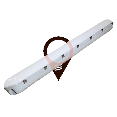 LED Водоустойчива лампа PC/Aluminium 1500mm A++ 70W Неутрално бяла светлина