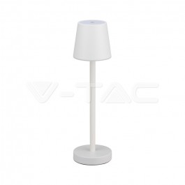 3W LED Table Lamp Rechargeable Touch Dimmable White Body 3000K