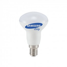 LED Крушка - SAMSUNG ЧИП 6W E14 R50 Бяла Светлина