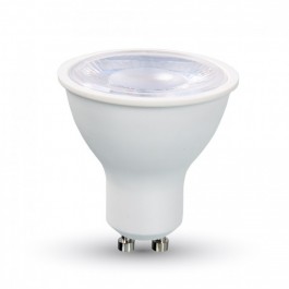 LED Крушка - 8W GU10 Бяла Пластик, Бяла светлина