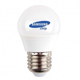 LED Крушка - SAMSUNG ЧИП 4.5W E27 A++ G45 Студена светлина