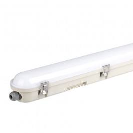 LED Влагозащитено Тяло М-Серия 1500мм 48W 6400K Авариино Захранване Стоманен Клип 120lm/W
