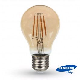 LED Крушка SAMSUNG Чип Filament 4W E27 A60 Amber 2200K 