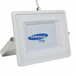 100W LED Прожектор SAMSUNG Чип Бяла Светлина Бяло Тяло