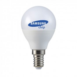 LED Крушка - SAMSUNG ЧИП 5.5W E14 P45 Бяла Светлина