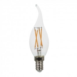 LED Крушка - 4W Винтидж Кръст E14 Свещ пламък Студено бяла светлина