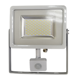 50W LED Прожектор Сензор Бяло тяло SMD - Неутрално бяла светлина