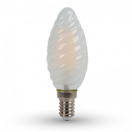 LED Крушка - 4W Винтидж E14 Свещ спирала Мат,Неутрално бяла светлина