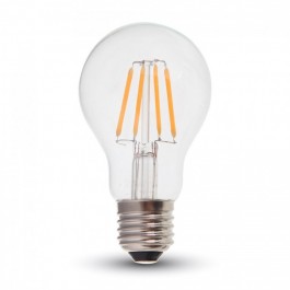 LED Крушка - 4W E27 A60 Винтидж Прозрачно покритие Неутрално бяла светлина