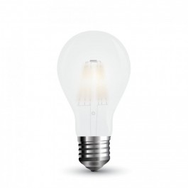 LED Крушка - 7W Винтидж Мат E27 A60 Бяла светлина