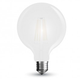7W LED Крушка Filament  E27 G125 Матирано Покритие Топло бяла светлина Димируема 