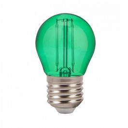 LED Крушка - 2W Filament E27 G45 Зелен Цвят 