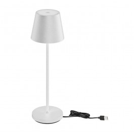 2W LED Table Lamp (4400mA Battery) IP54 White Body 3000K