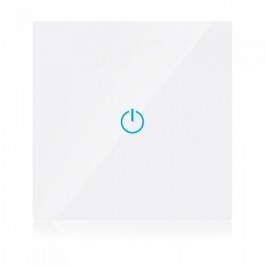 WIFI SMART Touch Ключ Единичен Бял Съвместим с Amazon Alexa & Google Home