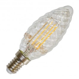 LED Крушка - 4W Винтидж E14 Свещ спирала Топло бяла светлина