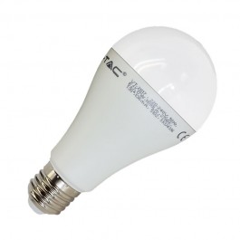 LED Крушка - 17W E27 A65 Термо Пластик бяла Светлина                    