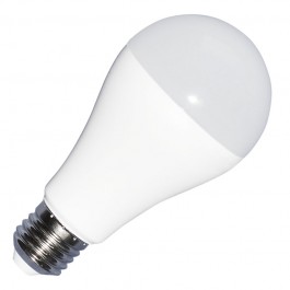 LED Крушка - 15W E27 A65 200° Термо Пластик Топла Бяла Светлина                           