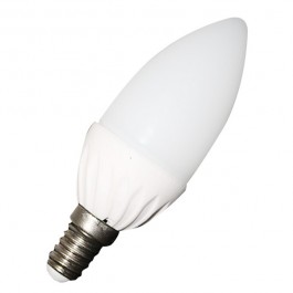 LED Крушка - 3W E14, тип свещ, неутрално бяла светлина