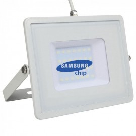 30W LED Прожектор SAMSUNG Чип Бяла Светлина Бяло Тяло