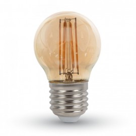 LED Крушка - 4W E27 G45 Винтидж Amber покритие Топло бяла светлина 