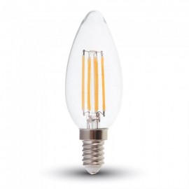 LED Крушка - 6W Винтидж E14 Кендъл Топло бяла светлина